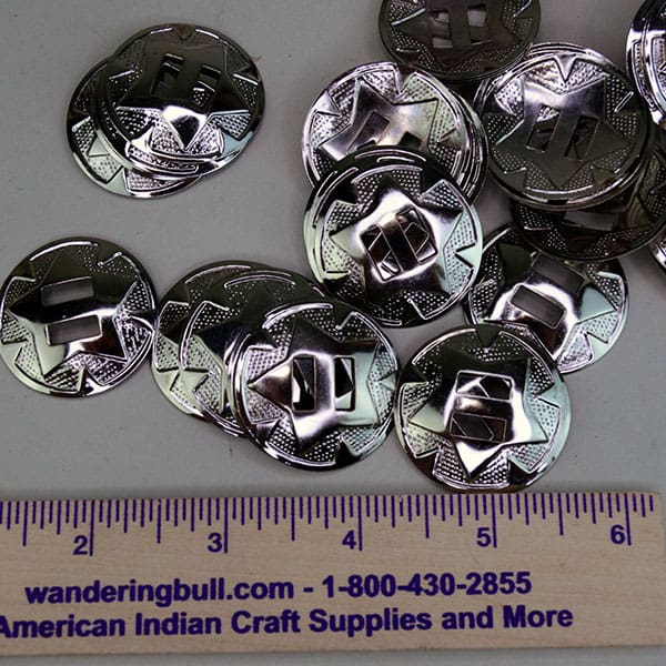 Wandering Bull Conchos Stamped Metal Star 1.25 inch